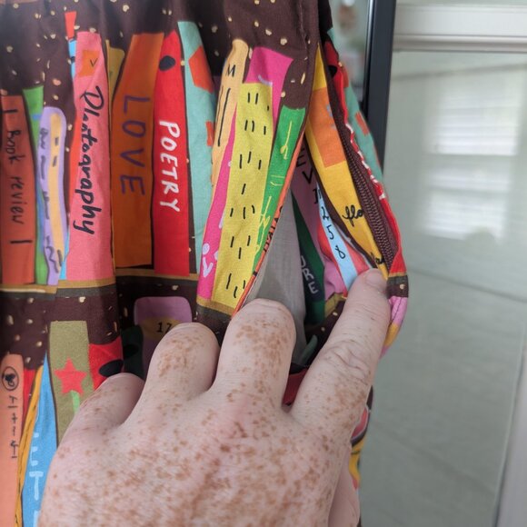 Like NEW Modcloth Literary Flirt A-Line Skirt - M - Picture 7 of 8